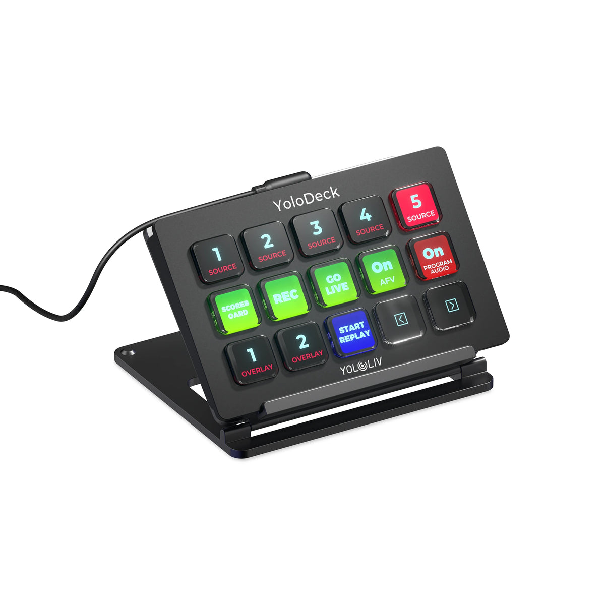 YoloLiv YoloDeck | Controler USB-C cu 15 Taste LCD pentru YoloBox