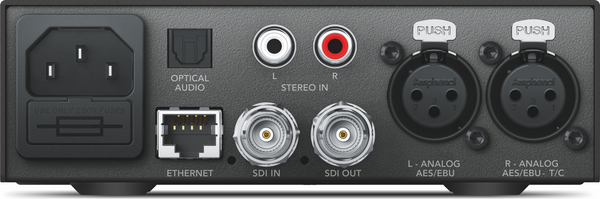 Blackmagic Teranex Mini - audio la SDI 12G